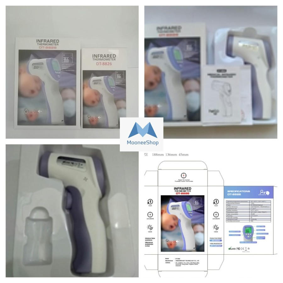 Termometer Digital Infrared Gun Thermometer Non Contact Thermo Termo Tembak Original