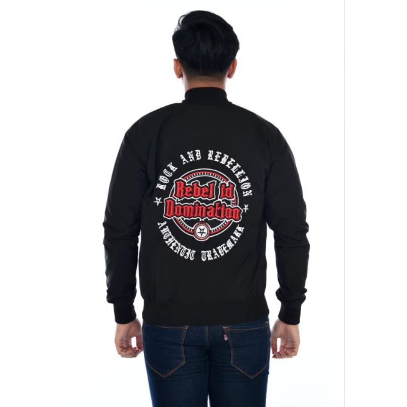 JAKET BOMBER PRIA REBEL ID / JAKET BASEBALL VARSITY FULL BORDIR PREMIUM