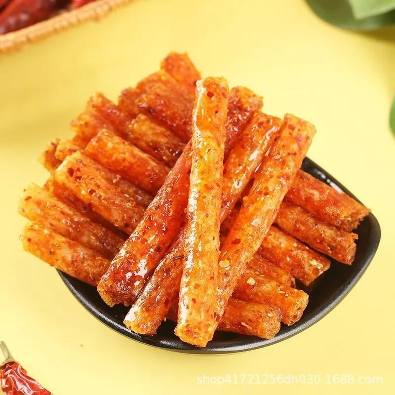 0麻辣王子辣条 Mala Wangzi Latiao Snack Stick Mala Super Spicy Yellow