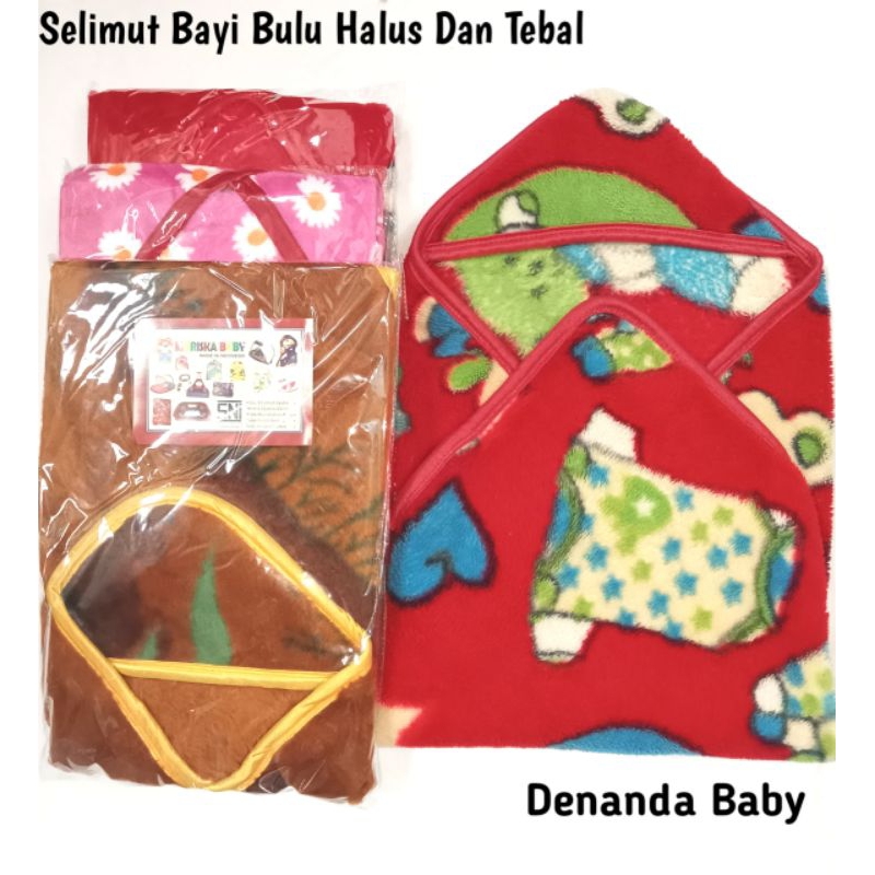 Selimut Bayi Baru Lahir Selimut Bludru Tebal Halus dan Lembut RANDOM