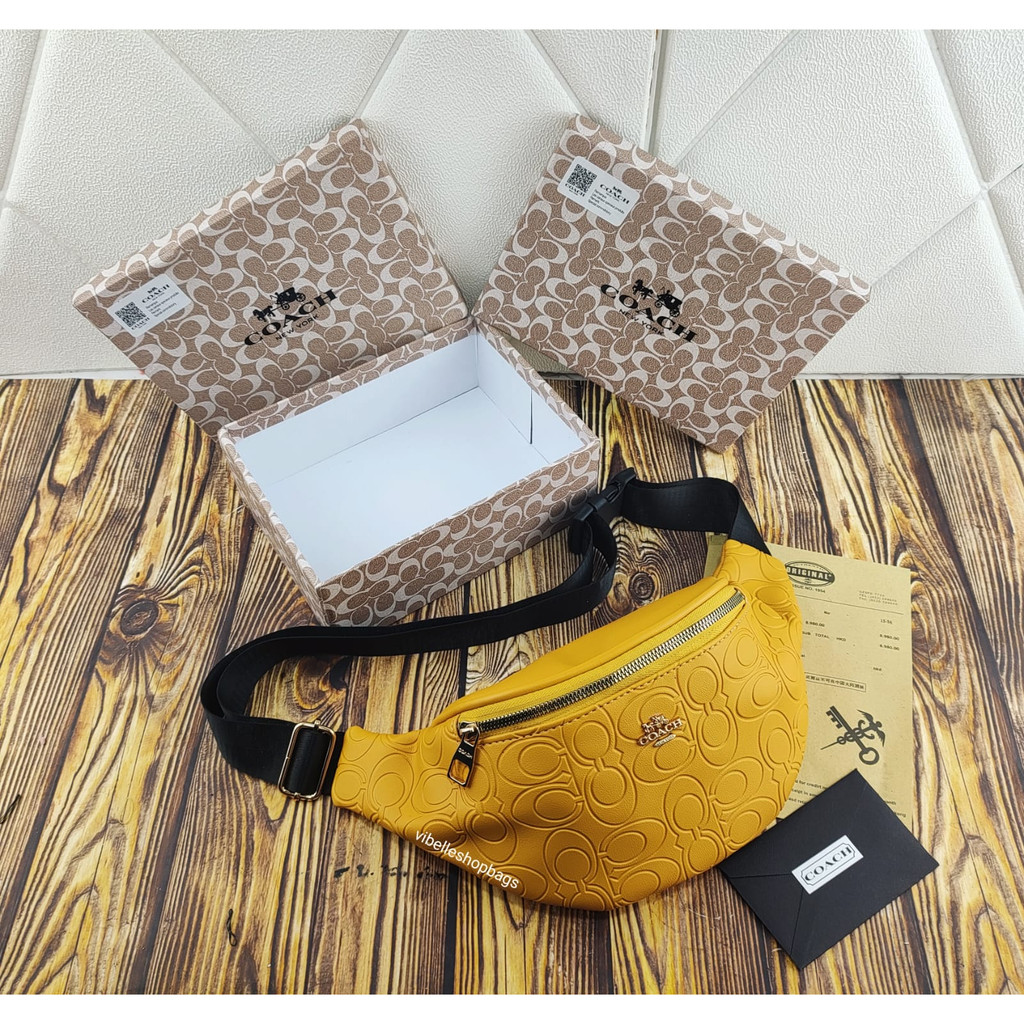 Tas Dada Pinggang Pria wanita authentic factory outlet Coach Man Waist Bag - [FREE BOX] COACH WAISTBAG Tas wanita tas terlaris tas coach - Ready Stock tas coach bag original kantong pria tas bahu miring Paket dada 1787