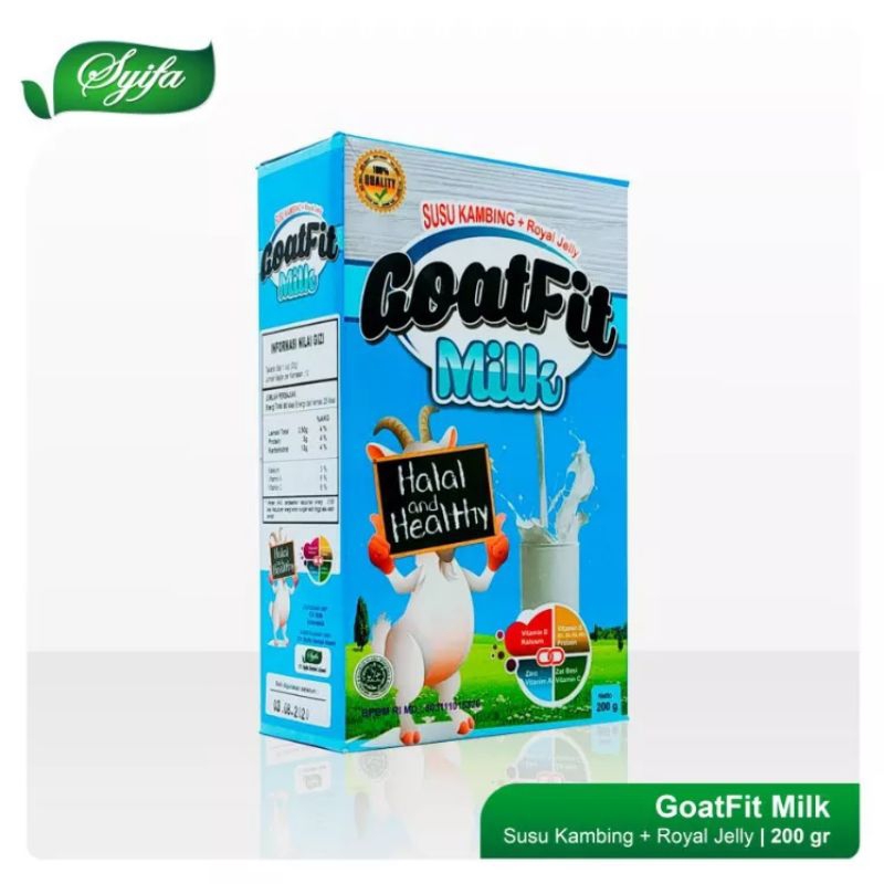 

GOATFIT MILK - SUSU KAMBING ETAWA PLUS ROYAL JELLY ORIGINAL 200GRAM