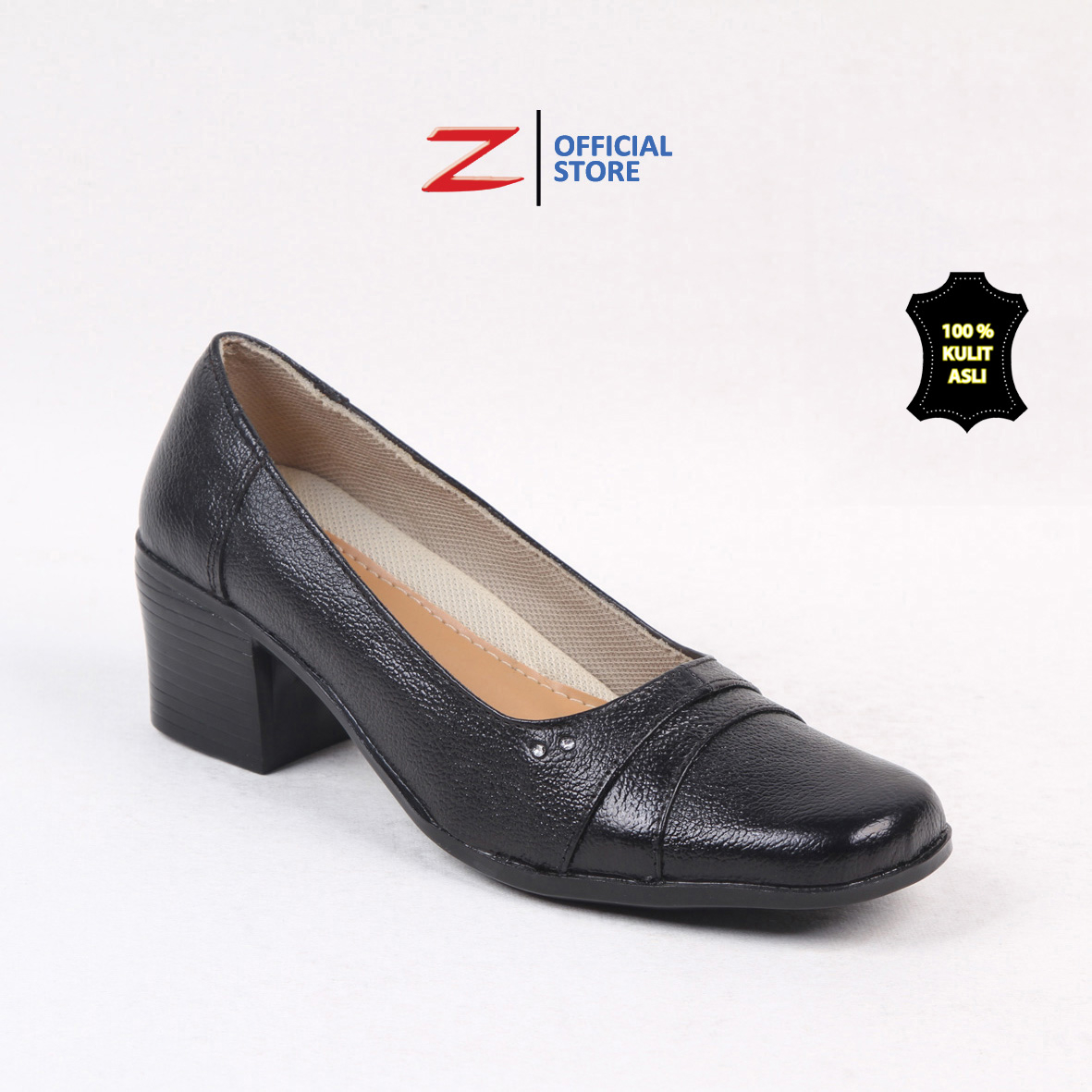 Zeintin - Sepatu Wanita Pantofel Flat Loafers Kulit Asli Kasual Formal Fashion Sepatu Kerja Kuliah Sekolah Wanita Nyaman ZA