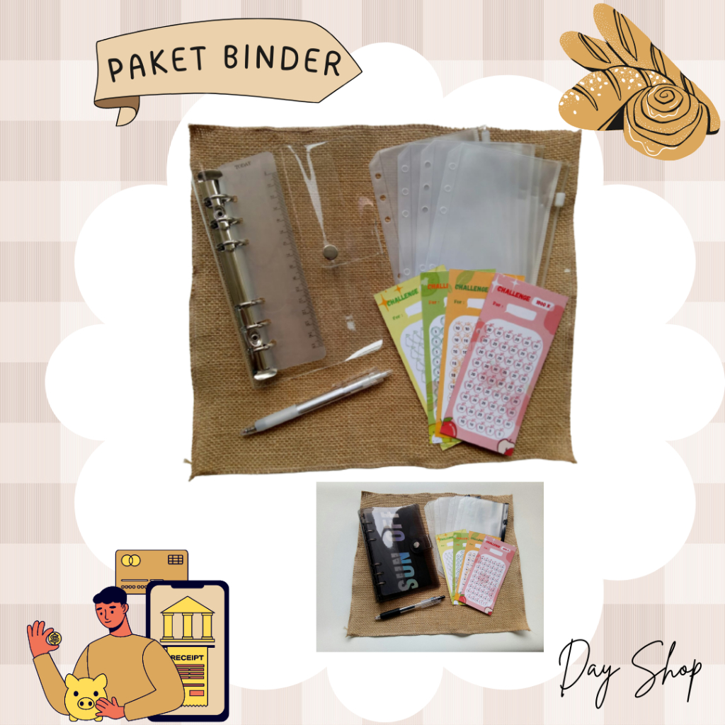 Paket Binder A6 Saving Challenge / Paket Binder Menabung / Paket Binder Keuangan