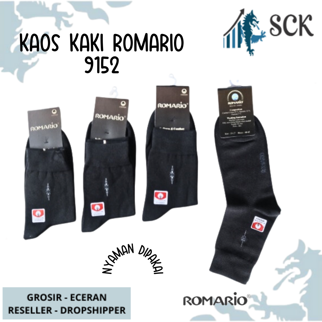 Kaos Kaki Pria ROMARIO 9151 9152 Polos / Kaus Kaki ROMARIO 9151 9152 Casual