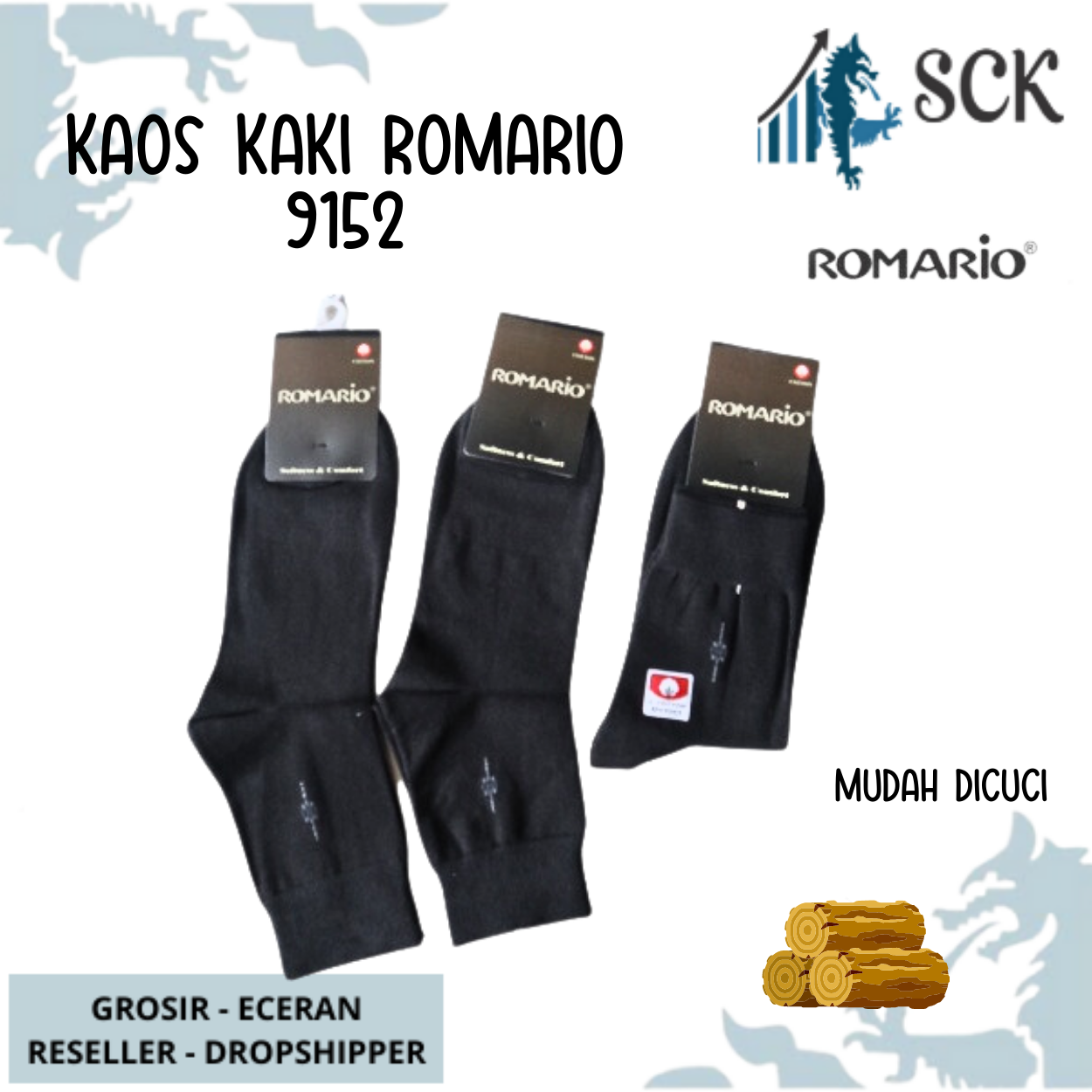 Kaos Kaki Pria ROMARIO 9151 9152 Polos / Kaus Kaki ROMARIO 9151 9152 Casual