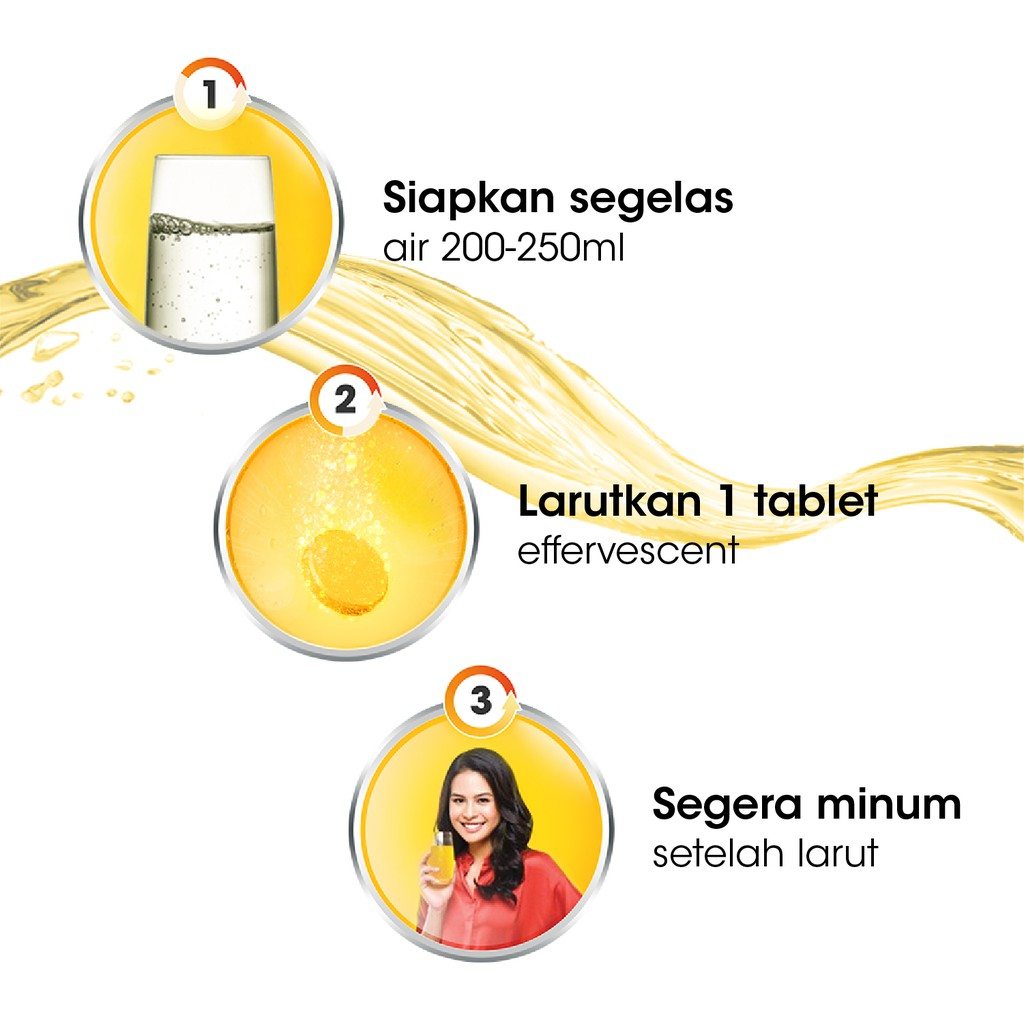 Redoxon Vitamin C + Zinc Rasa Jeruk Sachet Strip