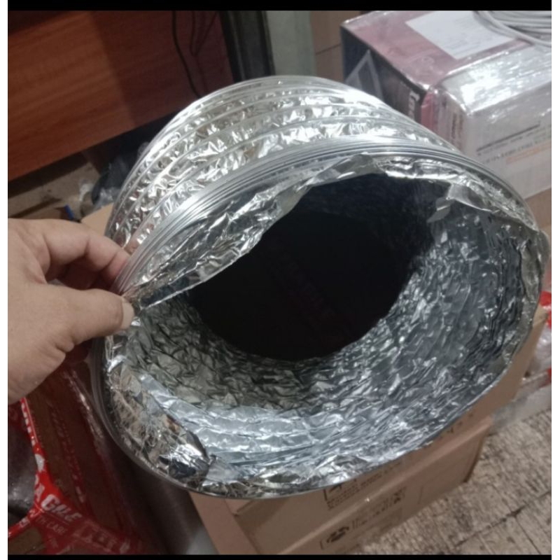 Flexible ducting 12 inch / flexible cerobong / pipa aluminium foil