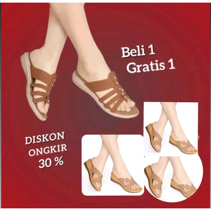 Sandal Wanita Cantik Beli 1 Gratis 1 Terbaru dan Termurah