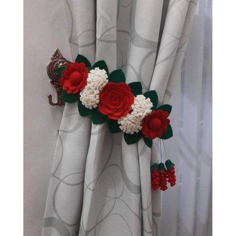 IKAT GORDEN BUNGA MAWAR MERAH PUTIH/TaliHorden/IkatGordenDedaunan motif buah pinus/ikat horden bisa 