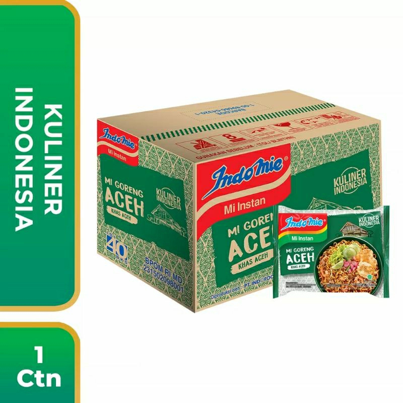 

1 Dus isi 40 pcs - Indomie Mie goreng Aceh