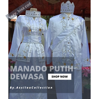 Baju adat dewasa Sulawesi Utara/Manado satuan (Laki/Cewek)