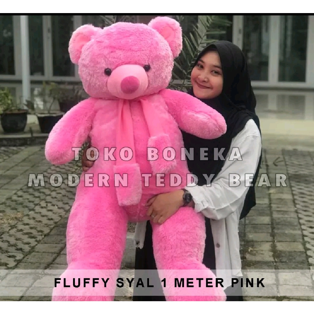 BONEKA TEDDY BEAR 1 METER BAHAN RASFU LEMBUT ANTI RONTOK BONEKA HADIAH ULANG TAHUN