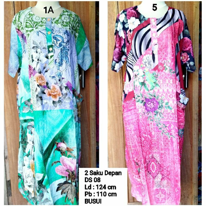 Daster Kuda Mas Asli DS 08 2 Saku Depan Busui