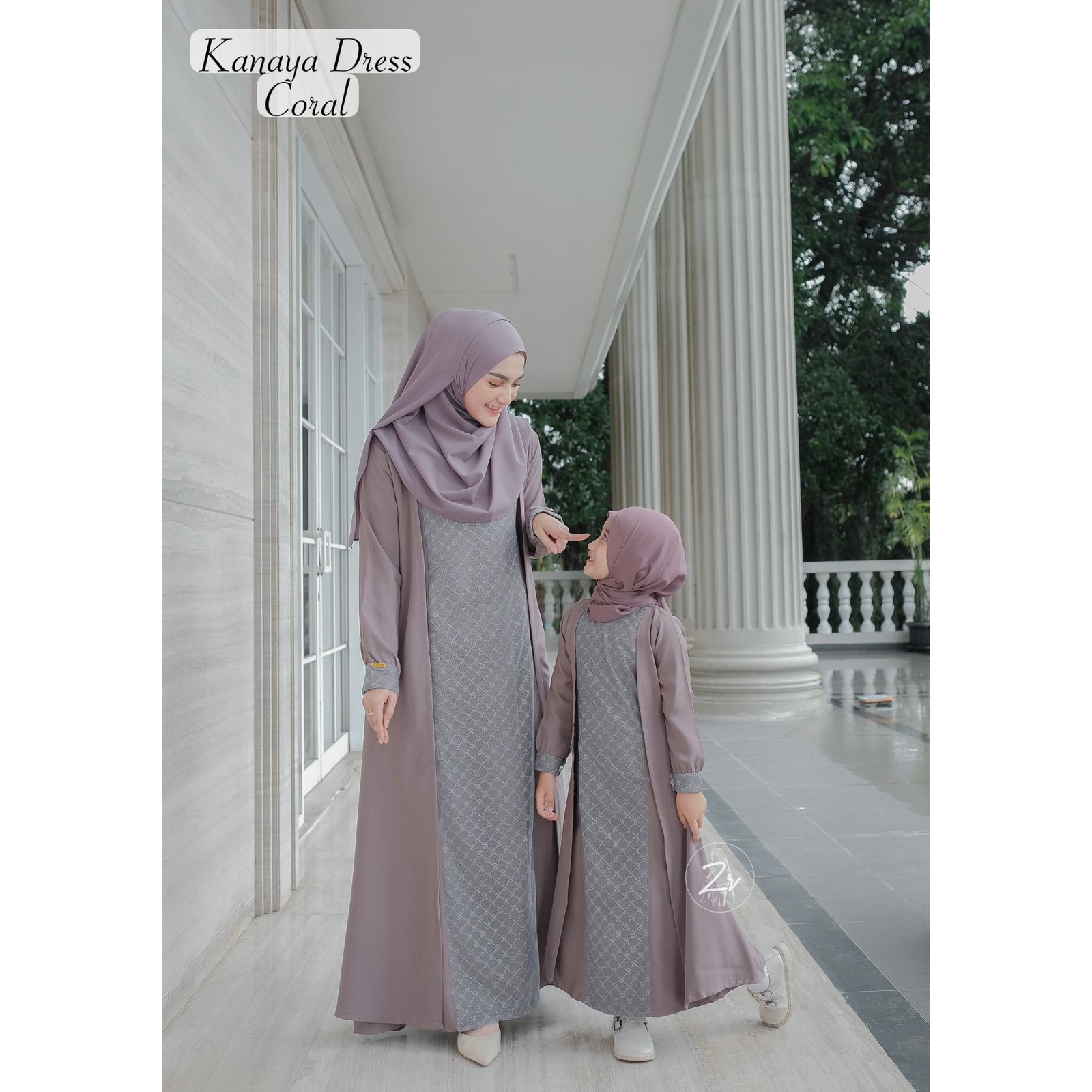 Dress Gamis kanaya by zr MOM &amp; KIDS COUPLE BAJU LEBARAN SET IBU ANAK Burkat S M L XL XXL ootd kondangan lebaran fashion muslim busana syari wanita gaun hijab pesta murah