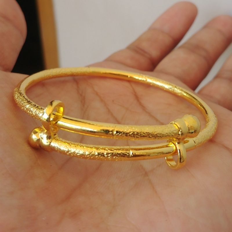 Gelang tinju kecil Berlapis Emas Kuning 24k