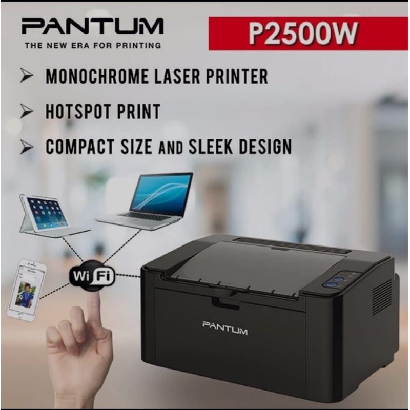 Pantum P2500W Printer Laser Mono Mobile Printing + Wifi