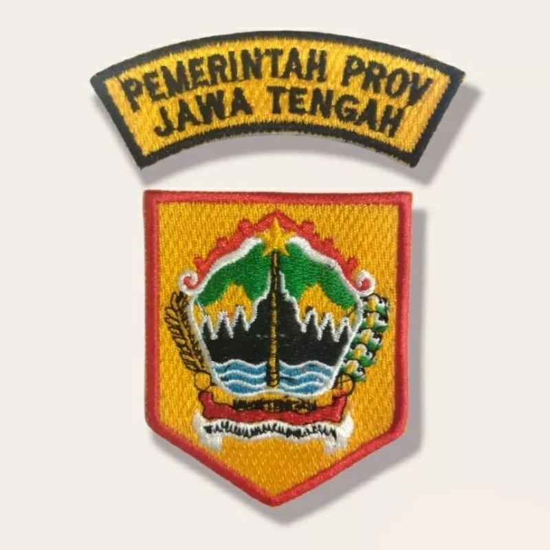 Logo Pemerintah provinsi Jawa Tengah bordir set isi 2 bet