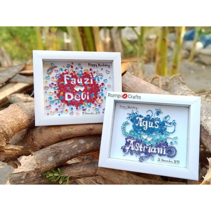

Quilling Paper wedding gift / kado nikahan / kado lamaran
