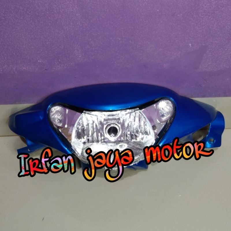 Batok Lampu depan dan Reflektor depan yamaha Mio Smile biru