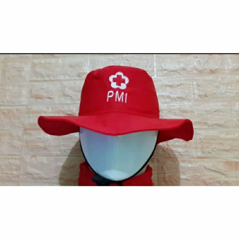 Topi Rimba PMI topi rimba merah PMI topi lapangan PMI