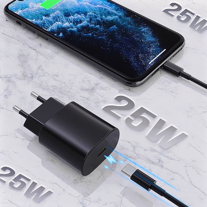 Charger Samsung Original PD 25 Watt &amp; 45 Watt Super Fast Charging+Usb type-c TO type-c