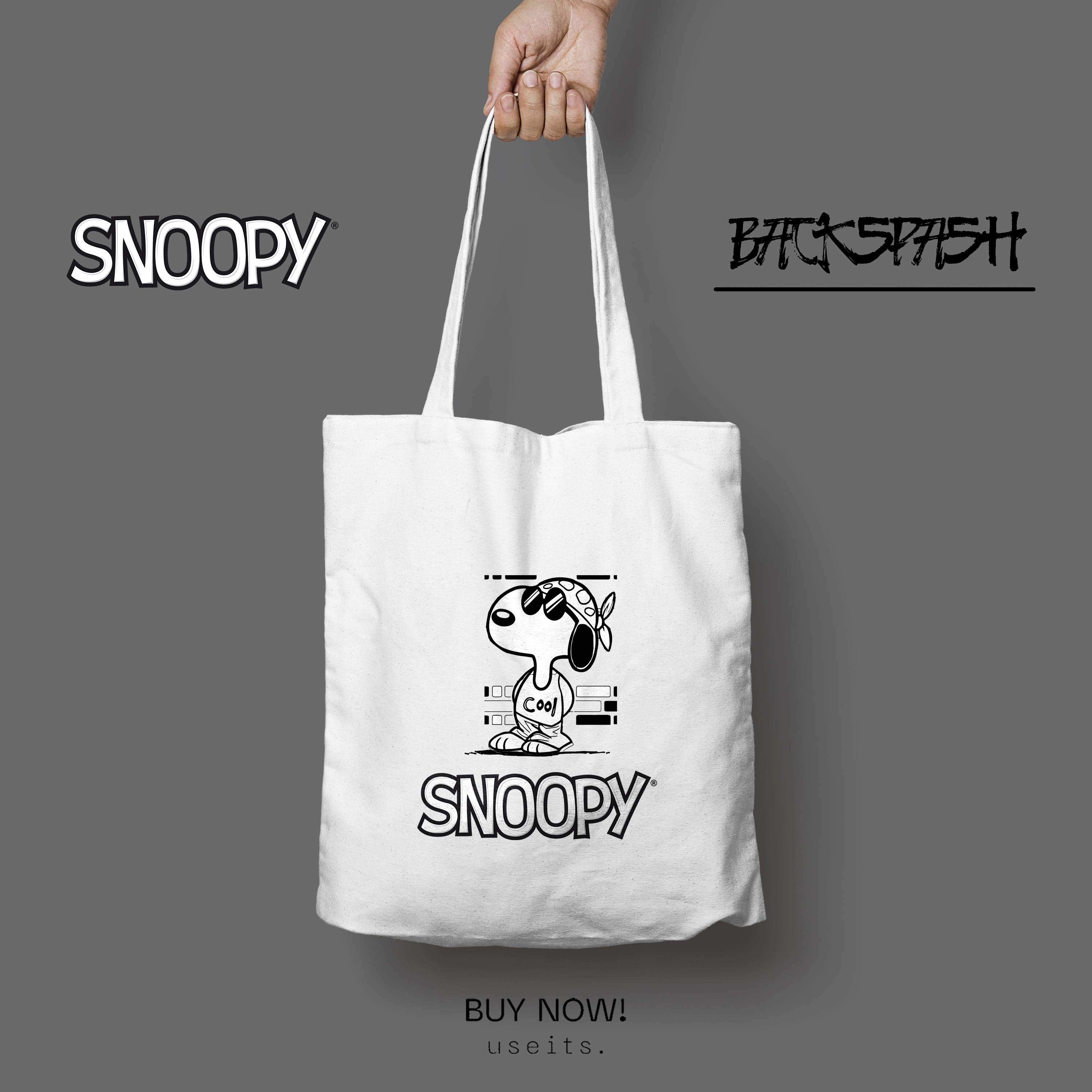 Totebag Tas Kartun Snoopy Lucu Pria Wanita - SNOOPY P