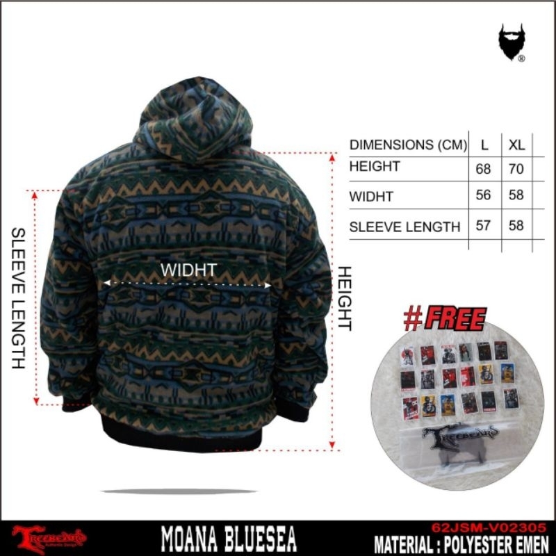 JAKET HOODIE SWEATER MOTIF DEWASA WATERPROOF