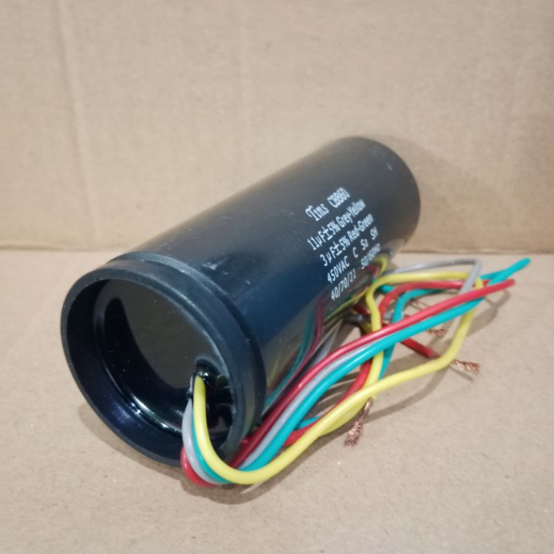 capasitor kondensator mesin cuci sharp 2 tabung 11+3uf