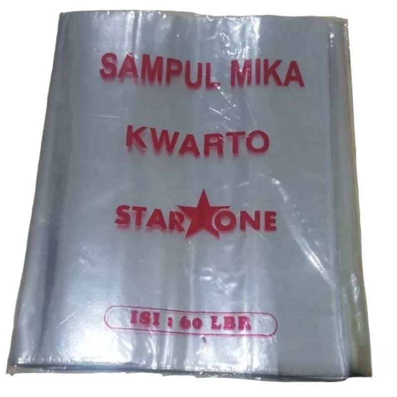 Sampul buku plastik mika kwarto 12pcs