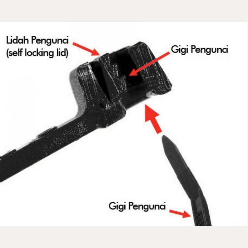 YCDC Kabel Tis Ties Self Locking Wire Zip 3x100mm 1000 PCS - LYZ-100 - Black