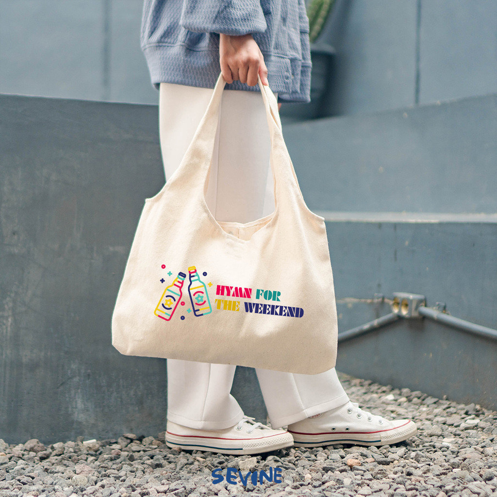 Sevine Tote Bag Kanvas Bonnie Tas Wanita Simpel Kuliah Fashion Laptop Sekolah Totebag Vintage Series - XC