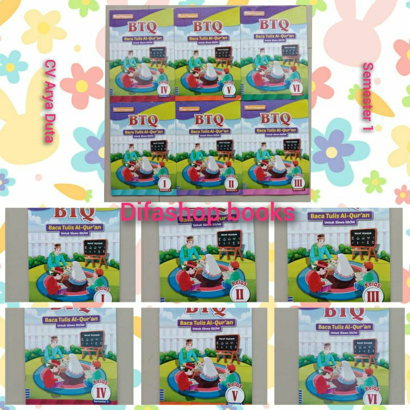 LKS BTQ SD kelas 123456 semester 1 CV Arya duta
