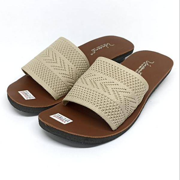 Sendal Sandal Wanita SOL KARET MENTAH TIDAK LICIN Sandal Model Terbaru Rajut Import Ori-VINCENT