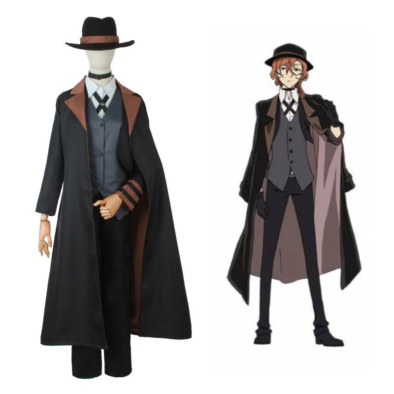 Anime Bungou Stray Dogs Nakahara Chuuya Kostum Cosplay Pesta Natal Halloween