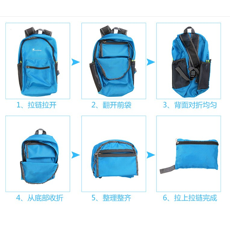 Tas Ransel Lipat Backpack Rangsel Punggung Pria Wanita (TS15) Foldable Backpack Travel Traveling Wisata