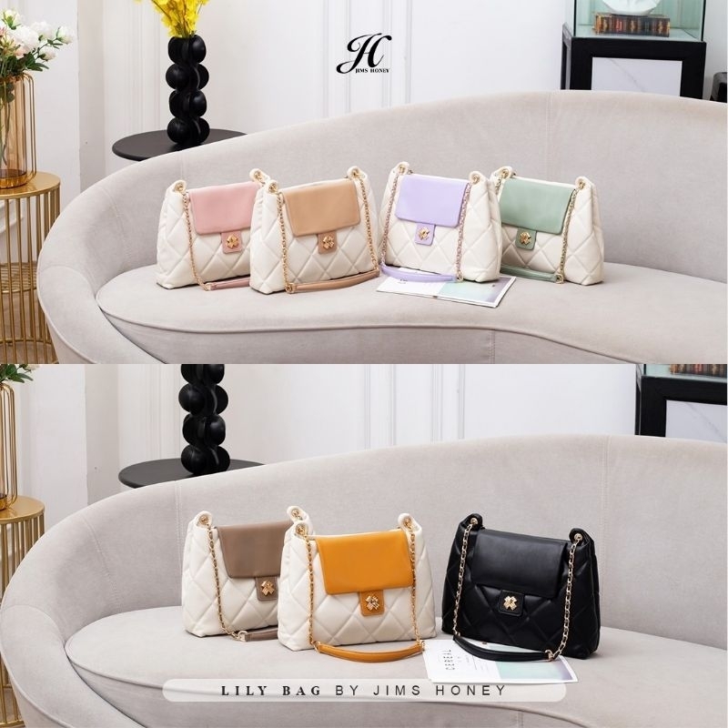 Lily bag Tas Selempang Wanita Original Jims Honey Tas kerja kulit impor murah realpic cod official store