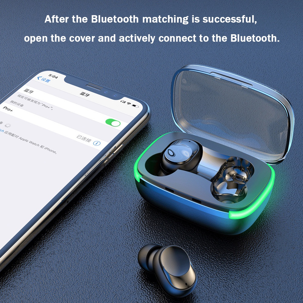 Y60 Bluetooth Earphone TWS Sport Waterproof Headset Bluetooth 5.0 Touch Control HiFi Stereo Portable
