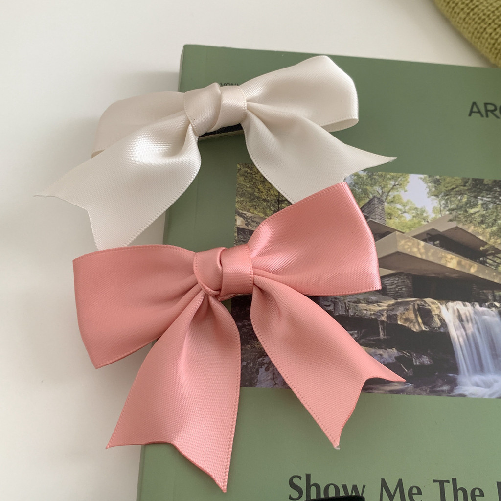 PREMIUM CLASSIC SATIN BOWKNOT HAIRPIN SWEET ALL-MATCH GIRL BANGS CLIP GIRLY FAIRY HAIR AKSESORIS RAMBUT PITA PANJANG KLASIK KPOP KOREA KOREAN HIGH QUALITY JENNIE BLACKPINK STYLE JEPIT JEPITAN RAMBUT PITA RIBBON BOW KNOT ANAK GIRL DEWASA WANITA