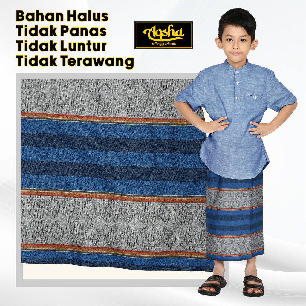 SARUNG ANAK LAKI LAKI SUNAT SANTRI TK SD 5, 6, 7, 8, 9, 10 TAHUN  MOTIF TENUN SALUR