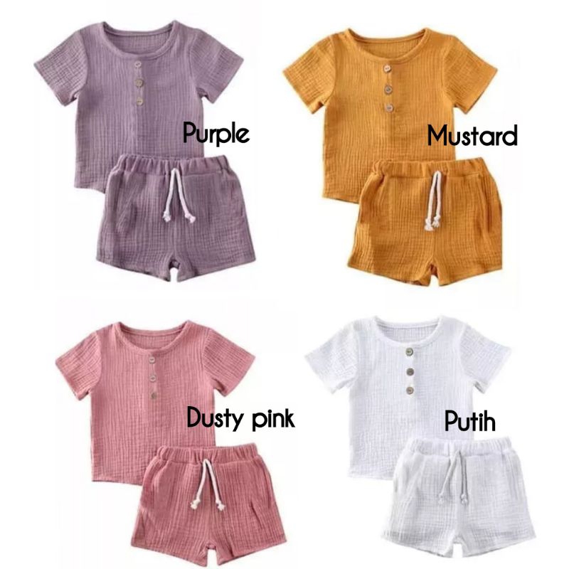 [rumahbayipdg] Set anak EATON unisex || stelan bayi dan anak high quality