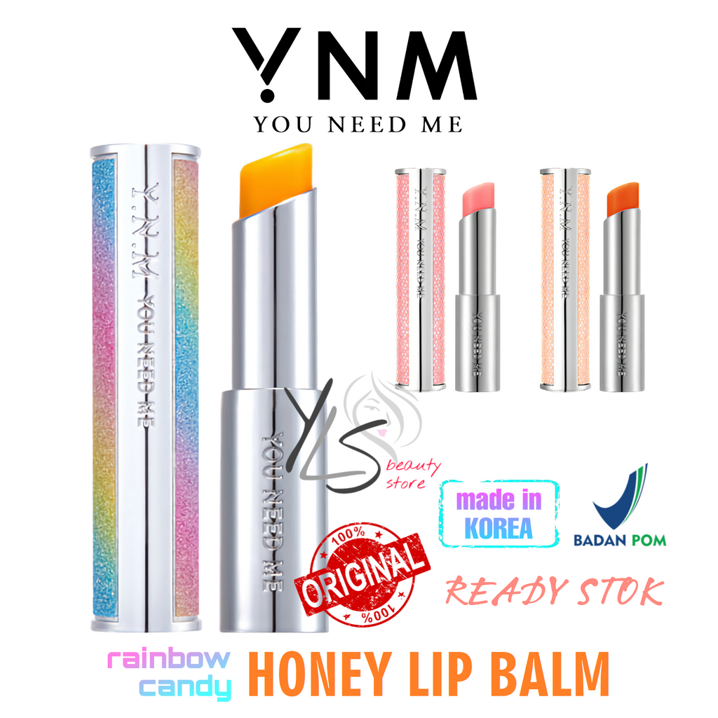 YNM YOU NEED ME LIP BALM KOREA - TERDAFTAR BPOM - Y.N.M RAINBOW HONEY LIP BALM - Y.N.M. CANDY HONEY LIP BALM MURAH