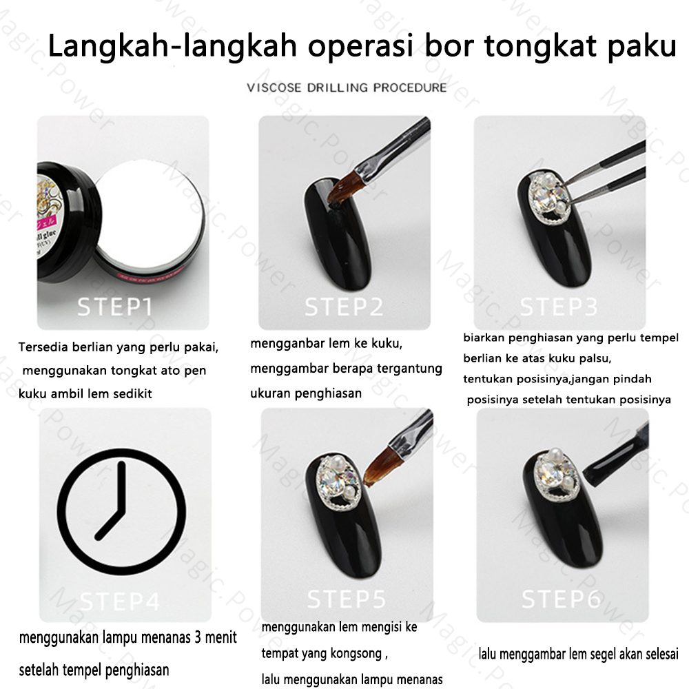 Nail Art Bor Manikur DIY, Dekorasi Seni Kuku Ornamen Pita Kuku Perhiasan Bor Kuku