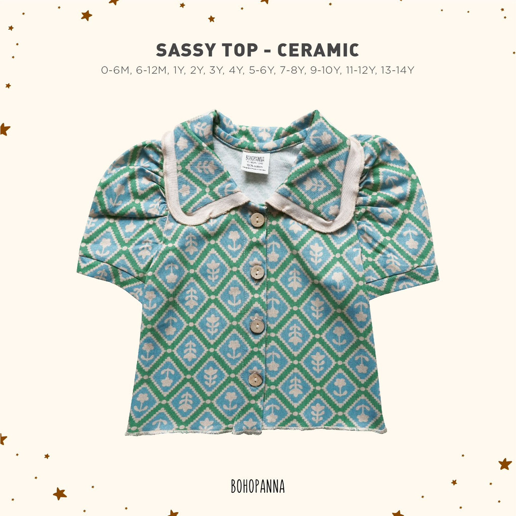 Bohopanna Sassy Top - Atasan Anak Perempuan 0-10 tahun