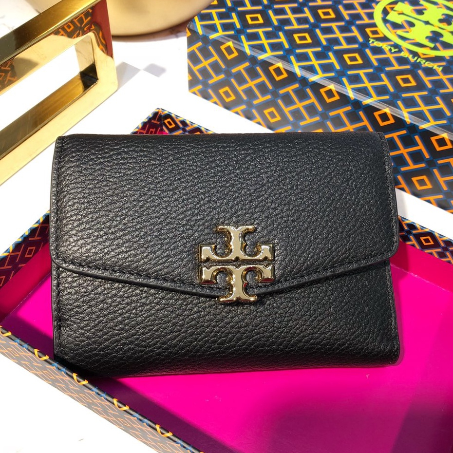 8840 TORY BURCH latest litchi pattern tri-fold wallet qianbao