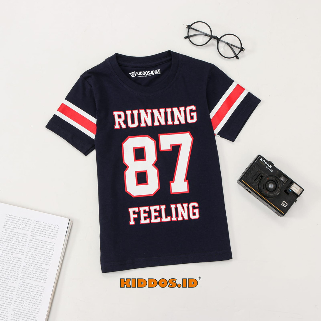 Setelan Kaos Anak Celana Panjang Denim Anak Laki Laki RUNNING FEELING 87 KIDDOS.ID