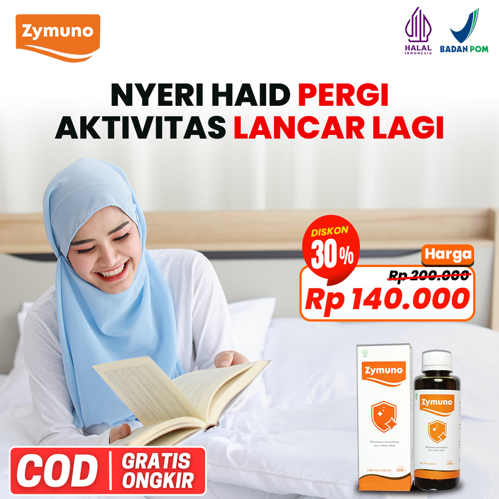 ZYMUNO - Vitamin Herbal Bantu Atasi Nyeri Haid Tingkatkan Daya Tahan Tubuh Bantu Proses Penyembuhan Kanker Imun Jaga Kesehatan Tubuh Cegah Flu Demam Batuk Masalah Pencernaan Isi 200ml