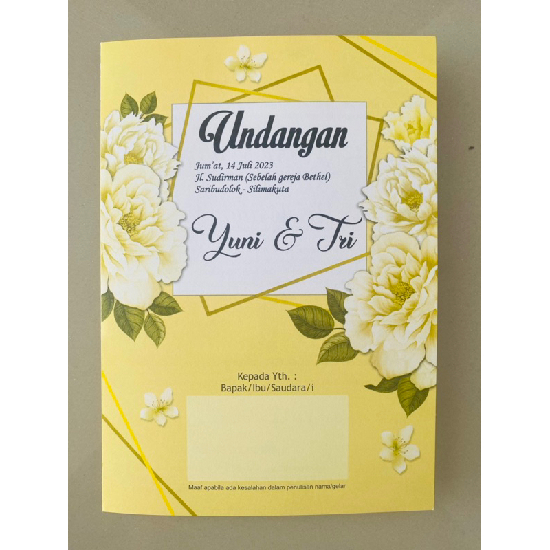 Undangan Nikah Khinatan Pernikahan Syukuran Lengkap