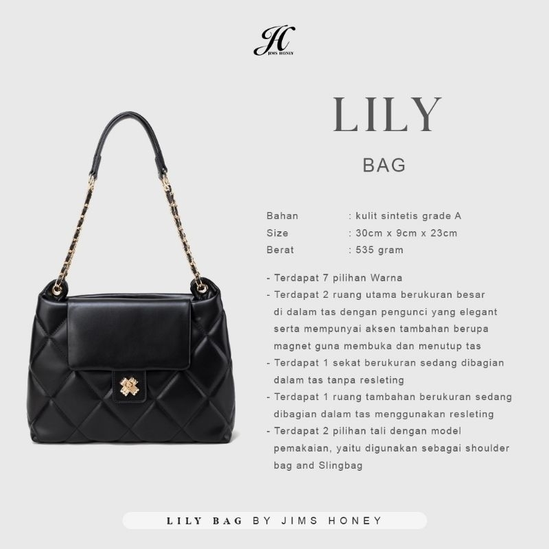 Jimshoney - Lily Bag Tote Elegant Totebag Mewah