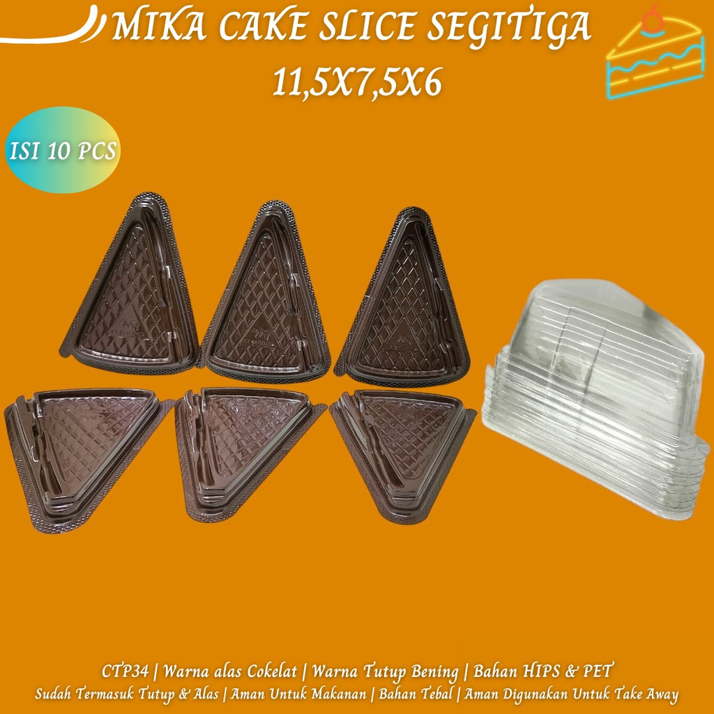 Mika Cake Segitiga Mika 11,5X7,5X6 (Isi 10 Pcs-CTP34)